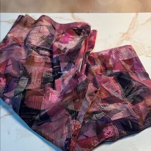 lululemon athletica Pink and Black Bike Shorts